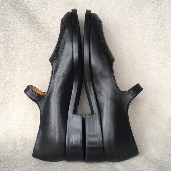 New Naguisa Berri Black Leather Mary Jane Flats 39 - Picture 9 of 11